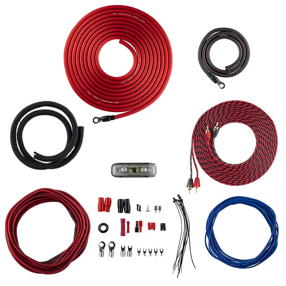 DS18 AK4 Complete 4 Gauge CCA Amplifier Installation Wiring Kit