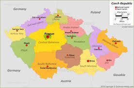 Political map of czech republic. Political Map Of Czech Republic