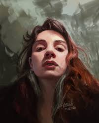 New Procreate Portrait. Still one Layer and some of "Lane's Pastel  brushes".