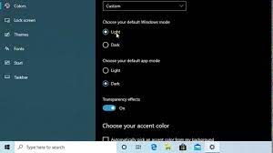 How To Enable Windows 10 Dark Mode Light In The Dark Custom Lock Screen Windows 10