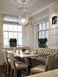 Corner bench table gray padding white top. Poll Dining Benches Yes Or No