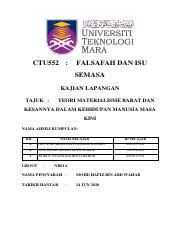Laba rugi, arus kas, neraca, laporan buku besar, dan laporan perusahaan penting lain. Laporan Kajian Lapangan Pdf Ctu552 Falsafah Dan Isu Semasa Kajian Lapangan Tajuk Teori Materialisme Barat Dan Kesannya Dalam Kehidupan Manusia Masa Course Hero