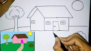 Nah, untuk anda yang sedang mencari gambar rumah di pedesaan, berikut ini kami hadirkan beberapa gambar rumah dengan desain khas dan unik ala pedesaan yang dapat anda simak. Cara Mudah Menggambar Rumah Untuk Pemula Drawing House For Beginners Youtube