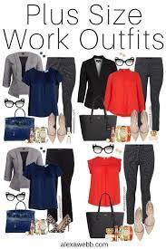 Plus Size Work Outfits Black White Pants Alexa Webb Business Casual Outfits For Women Business Casual Outfits Winter Work Outfits Women