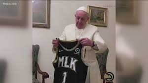 The atlanta hawks will honor civil rights icon dr. Pope Blesses Mlk Atlanta Hawks Jersey 11alive Com