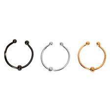 How regulated are local piercing businesses. Mixed Metal Beaded Faux Hoop Nose Rings 3 Pack Claire S