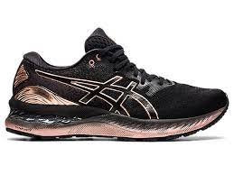 This liteshow version also offers added visibility of up to 3m thanks to its reflective branding. Women S Gel Nimbus 23 Platinum Black Rose Gold Running Shoes Asics