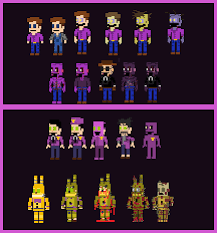# fnaf# purple guy# spencer the purple guy# spring bonnie# springtrap#five nights at freddy's. Pixel Art The Purple Men Fivenightsatfreddys