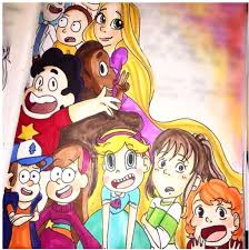 Artwork and cartoons created by a collage of images or elements. Cartoon Collage Cartoon Amino
