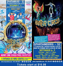 Cirque Italia The Traveling Water Circus Spartanburg Sc 9 6 9 9 Free Child Admission Cirque Italia Family Fun Fun Family Activities