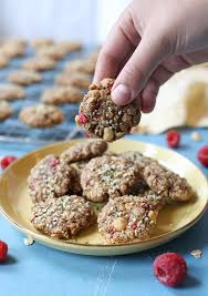 The recipes for oatmeal cookies probably equal the number of cookie bakers. Peanut Butter Jelly Vegan Breakfast Cookies Low Sugar Healthy Cookie Abbey S Kitchen