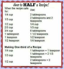 1 2 1 3 Recipes Making Half A Recipe Half And Half Recipes Good To Know