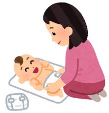 オムツを替える母親のイラスト | かわいいフリー素材集 いらすとや