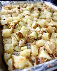 Oven Roasted Potatoes With Olive Oil Rosemary Recipe Oven Roasted Potatoes Baked Potato Cubes Potatoes