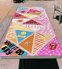 Girly Designed Beer Pong Table In 2020 Beer Pong Table Painted Beer Pong Tables Beer Pong Table Diy