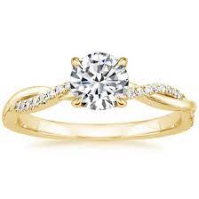 Rose gold wedding ring set. Yellow Gold Engagement Rings Brilliant Earth