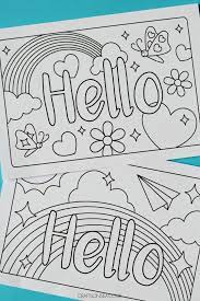 All of these templates are original & unique to this site: Hello Cards Free Printable Cards For Kids Crafts On Sea