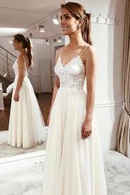 Ein tolles dekolleté oder ein rückenfreies brautkleid verleihen ihrem traumkleid eine ganz besondere note. Brautkleider Lang A Linie Spitze Chiffon Ruckenfrei Hochzeitskleider Damen Standesamt Kleid Armellos Schlicht Sidra Hospital