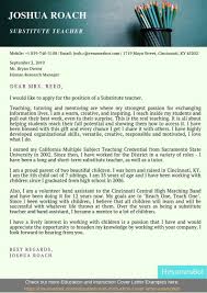 Substitute Teacher Cover Letter Samples Templates Pdf Word 2020 Substitute Teacher Cover Letters Rb Teacher Cover Letter Example Cover Letter Example Substitute Teacher