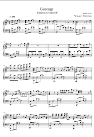 Gurenge Lisa Anime Sheet Music Piano Notes Songs Flute Music