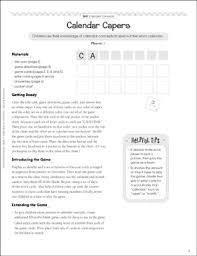 calendar capers calendar concepts pocket chart math game