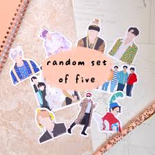 Some pretty pictures to bless your eyes. Bts Inspired No Face Random Stickers Kpop Vinyl Etsy
