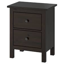 Tall, elegant, fun & alternative nightstands. Hemnes 2 Drawer Chest Black Brown 211 4x26 54x66 Cm Ikea