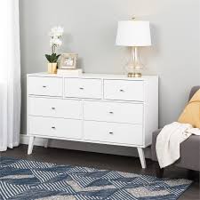Dimensions 89x33.5x28 in (long) 73x33.5x28 in (short) 12 mm (glass top) weight Allora Mid Century Modern 7 Drawer Dresser In White A 5145 2015784