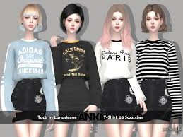 This file describes thelocations and file types that will be . Helsoseira S Anki Tuck In T Shirt Sims 4 Sims 4 Mods Clothes Sims 4 Clothing