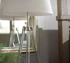 Blackened bronze floor lamp seeded glass. Acrylic Tripod Table Lamp Pottery Barn