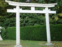 Torii Aus Stein Japanische Landschaft Japanischer Garten Garten