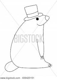 Happy groundhog's day coloring pages. Happy Groundhog Day Vector Photo Free Trial Bigstock