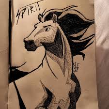 Spirit Dedicated To Kimberlyrooske123 And Some Paws Myart Spirit Horse Art Drawing Sketch Paws Dogs Wolf Ca Horse Drawings Art Drawings