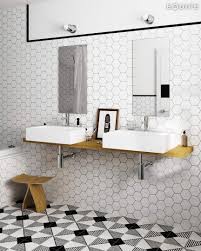 The use of white subway tile on the walls, contrasted by the black hexagon tile on the floor, is perfection enough. Buy White Hexagonal Tiles In Ireland At Italian Tile And Stone Dublin