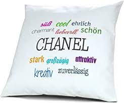 Cuscini&cuscini è lo shop online di cuscini, guanciali, posturali e biancheria da letto. Federa Per Cuscino Con Nomi Chanel Motivo Positive Caratteristiche 40 Cm 100 Cotone Cuscino Amore Cuscino Di Nome Idea Regalo Decorazione Amazon It Casa E Cucina