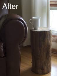 How To Make A Log Side Table Log Side Table Tree Stump Table Log Siding
