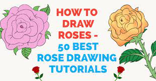Learning how to draw roses is as simple and easy as that. 50 Easy Ways To Draw A Rose Learn How To Draw A Rose