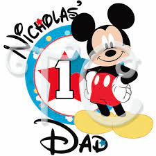 Mickey Mouse 1st Birthday Parents Personalized T Shirt
