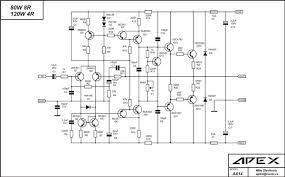 Mosfet power amplifier circuit diagram with pcb layout. Audio Amplifier Apex Ax 14 Share Project Pcbway