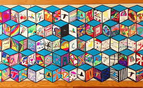 Cube Mural Inspired By Street Artist Thank Youx Collaborative Art Projects Collaborative Art Middle School Art Projects