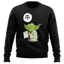 Votre enfant est un passionné de la saga star wars ? Pulls Parodie Star Wars Yoda