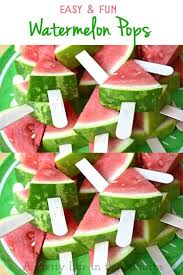 Make These Cute And Easy Watermelon Pops For Summer Just Watermelon And Popsicle Sticks Birthday Bbq Backyard Bbq Birthday Bbq Birthday Party