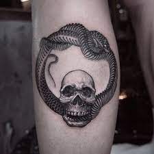 Ouroboros Snake Skeleton Tattoo Design Snake Skeleton Tattoo Skeleton Tattoo Design Tattoos