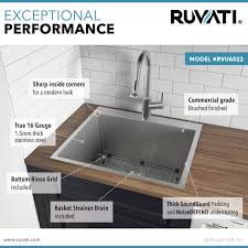 Ruvati Topmount Laundry 22 X 12