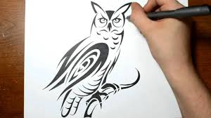 💀 💀 💀 💀 get 2 months of skillshare free: How To Draw An Owl In Tribal Art Form Real Time Youtube