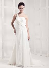 One Shoulder Chiffon Beach Wedding Dress With Appliques And Beading Wedding Dresses Designer Wedding Dresses Online Wedding Dress