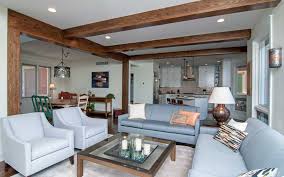 open concept kitchen living dining