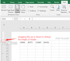 Go to table tools > design on the ribbon. How To Change Height Of Header Or Footer To Bigger Or Smaller In Excel