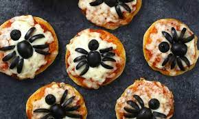 The Easiest Halloween Recipe That Takes Less Than 15 Minutes To Make Fun To Make With Kids Only 4 Easy Halloween Food Halloween Pizza Halloween Pizza Recipes