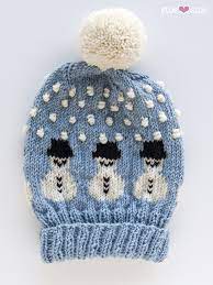 Knitted Hats Hat Knitting Patterns Snowman Hat Pattern